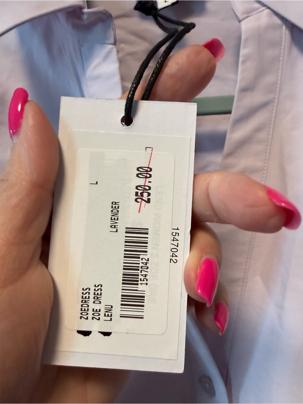 LENU Belted Tiered Shirt Midi Dress NWT | Size Large | Lavender | Designer - Picture 3 of 7